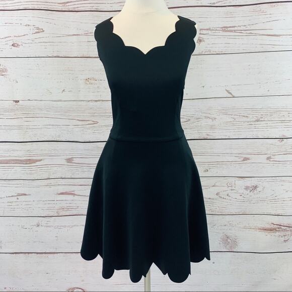 by & by Dresses & Skirts - By & By little black dress scalloped edges scuba